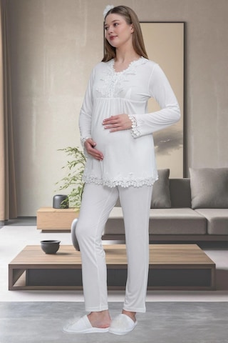 Mecit Ekru 1501 Hamile Lohusa Pijama Takımı