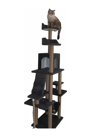 Pethomealpi Şato Çok Katlı Yuvalı Kedi Tırmalama ve Oyun Platformu 30 x 30 x 30 CM