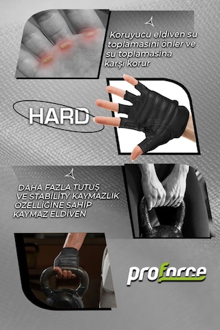 Fitness Body Eldiveni Hard Xxl Siyah