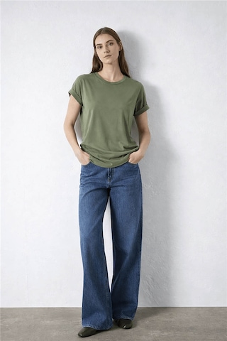Fashion Friends Bisiklet Yaka Haki Kadın Bluz 26y0194k1