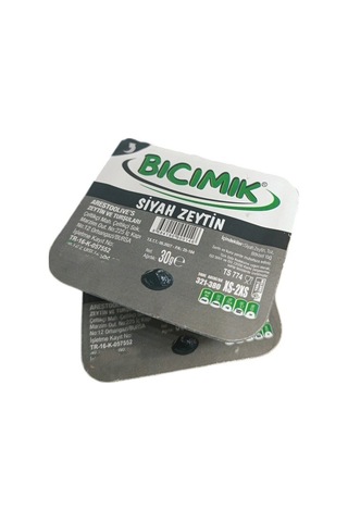 Bıcımık Doğal Salamura Yağlı Siyah Zeytin 30 G Piknik X 40 Adet