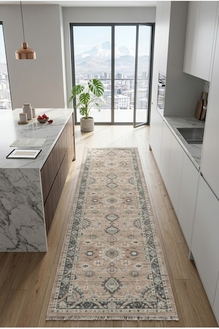 Yolluk Halı Kaymaz Taban Yıkanabilir Leke Tutmaz Kilim Özel Ölçü Koridor Halısı 3026 Çok Renkli