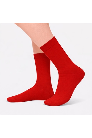 Carnaval Socks Kırmızı Renkli Pastel Tasarım Çorap Çok Renkli