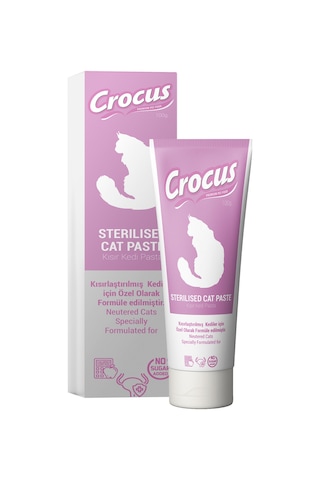 Crocus Kısırlaştırılmış Kediler İçin Tüy Yumağı Önleyici Paste 100 G