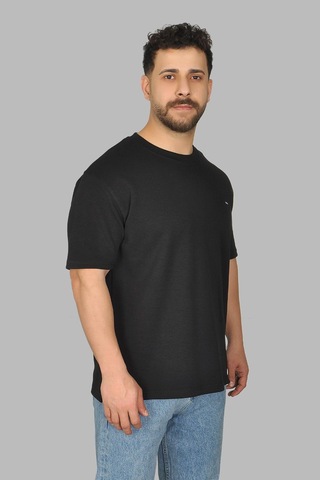 Manta 2772 Bisiklet Yaka Oversize Erkek T-shirt-29961 Siyah