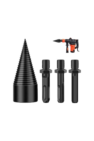 Ahşap Ayırıcı Matkap Ucu Elektrikli Matkap Ahşap Splitt Çıkarılabilir Yakacak Odun Kütüğü Ayırıcı