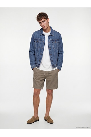 Lcw Jeans Haki Relax Fit Erkek Jean Şort