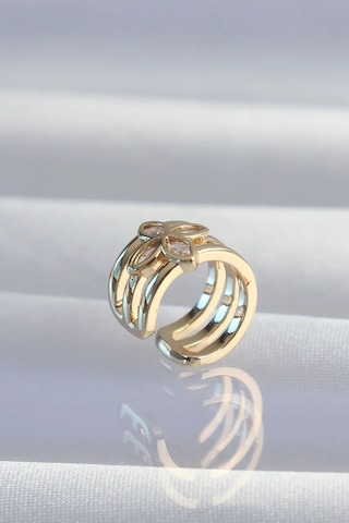 Pirinç Gold Renk Yonca Earcuff Küpe Eb-53-vice/ 1395 3093 Çok Renkli