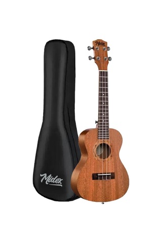Midex CT-24M Set Maun Concert Ukulele (Softcase Capo Metod Nota Sticker Askı Pena)