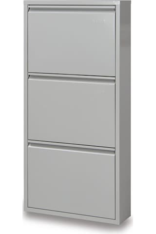 Kaser 3Lü Gri Metal Ayakkabılık Gri