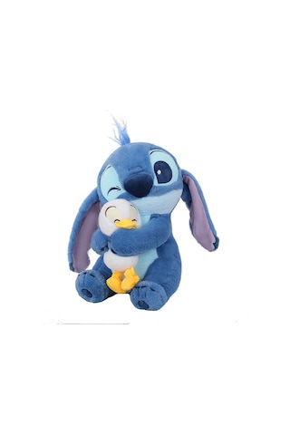 Lyon 30 Cm Sarılabilir Ördek Lilo Ve Stitch Peluş Oyuncak Bebek Mavi