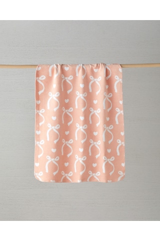 English Home Love Bow Pamuklu Bebe Battaniye 100x120 Cm Somon Somon