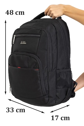Laptop Sırt Çantası 15,6" İnç Tablet Usb Bölmeli Siyah