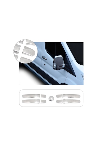 Ford Custom Uyumlu 2012-2014 Krom Kapı Kolu 4 Kapı Paslanmaz Çelik
