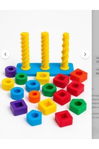 Organik 3d Baskı Renkli Şekil Eşleştirme Oyuncağı - Eğitici Aktivite Seti - İnce Motor Gelişimi