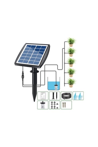 Güneş Enerjili Sulama Güneş Enerjili Otomatik Sulama 5882 Siyah