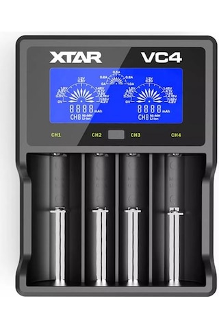 Xtar Vc4 Taşınabilir Lcd Ekranlı Li-ion/ni-mh/ni-cd Pil Şarj Cihazı