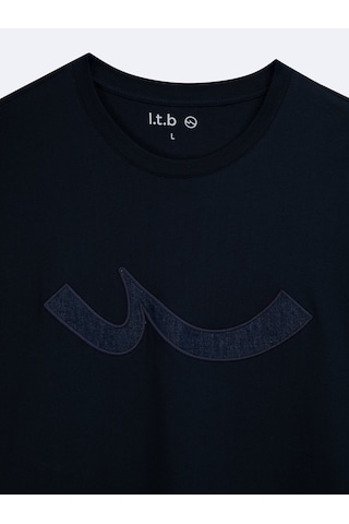 Logo Baskılı Lacivert T-shırt Lacivert