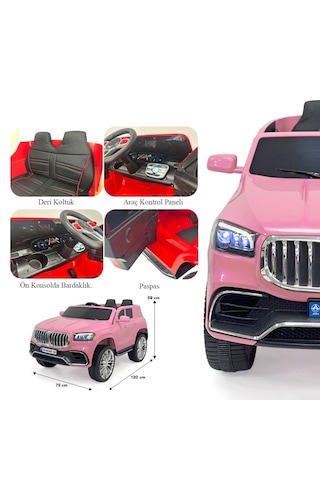 Akülü Pembe Araba Uzaktan Kumandalı Bold Gt 4x2 Deri Koltuk