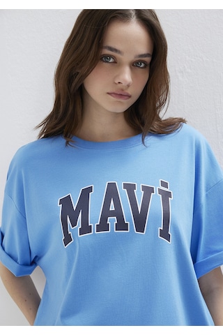 Mavi - Mavi Logo Baskılı Mavi Tişört 1600843-91478 Mavi