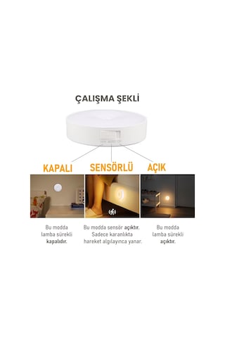 Upway 4 Adet Sensörlü Şarjlı Mıknatıslı Led Lamba Seti - 8 Ledli Günışığı Renkli Gün Işığı