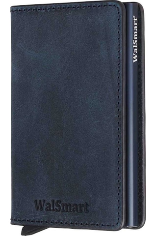 Walsmart Slim Crazy Akıllı Mekanizmalı Cüzdan Hakiki Deri