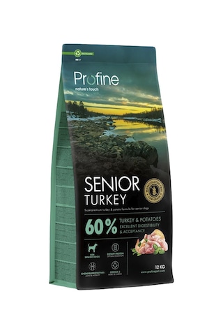 Profine Gluten Free Senior Glutensiz Hindi Etli Yaşlı Köpek Maması 12 KG