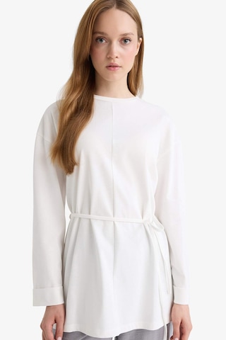 Defacto Loose Fit Bisiklet Yaka Uzun Kollu Tunik F4850ax25auer105 Ekru