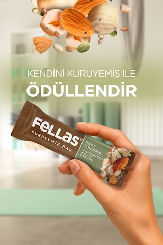 Dört Tohumlu Kuruyemiş Bar 30g x12 Adet