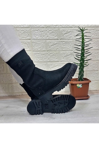 M.p 2746 Siyah Süet Bilekten Lastikli 27cm Bayan Bot 001