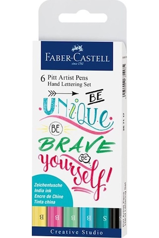 Faber Castell Pıtt Kaligrafi Seti 6 Lı Pastel 267116