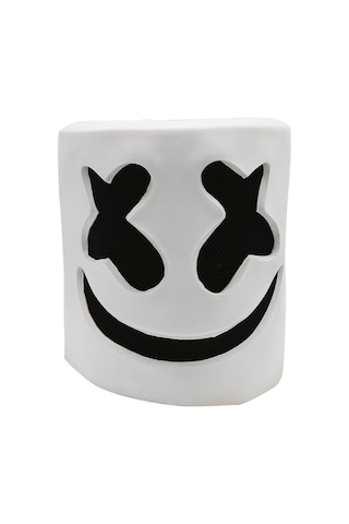 Marshmello Maskesi Dj Baş Örtüsü Cosplay Kaskı Parti Kostüm Aksesuarı Aksesuarları