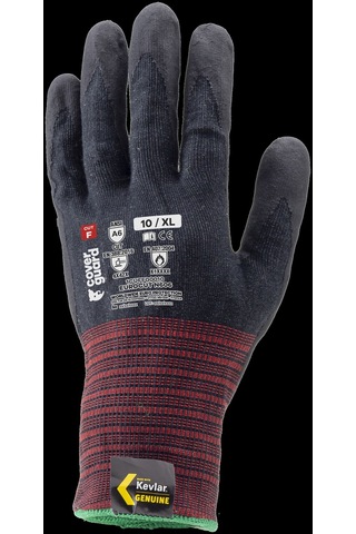 Siyah Köpük Kaplı Kevlar F Kesilmez Eldiven 10'lu Paket Fiyatı