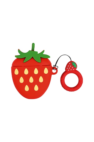 Bipower Airpods 1-2 Kılıf Çilek Kırmızı