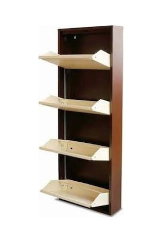 Metal 4'Lü Ayakkabılık Kahve/Krem (526964265) Krem