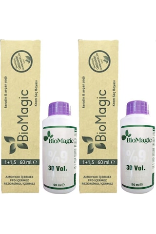 Biomagic Amonyaksız Saç Boyası (Yoğun Küllü Açık Sarı - 10.11) 2Adt