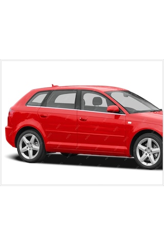 Audi A3 8P Krom Cam Çıtası 6 Prç Paslanmaz Çelik 2003-2013 Arası