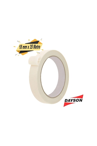 Dayson Maskeleme Bandı Kağıt Bant Beyaz 18 Mm X 35 Metre