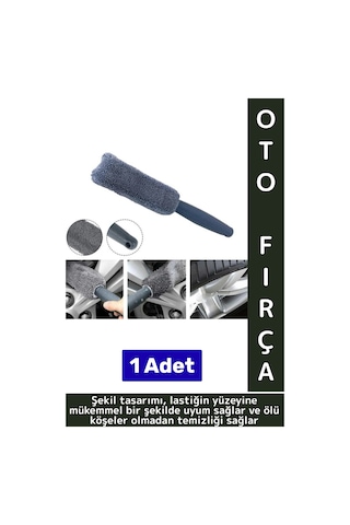 Ergonomik Yüksek Kaliteli Elastik Kolay Temizlenir Mikrofiber Otomobil Lastik Jant Temizleme Fırçası