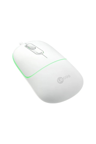 Lecoo Ms110 Usb Kablolu 2400dpı 4 Tuşlu Rgb Sessiz Click Pc, Mac, Dizüstü Bilgisayar İle Uyumlu Optik Mouse Beyaz 000104