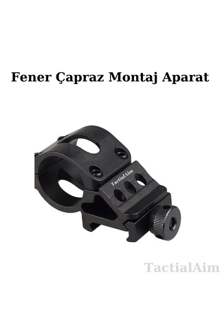 Tacticalaim 22mm Pikatini Ray Uyumlu Fener Montaj Aparatı - Çapra Siyah