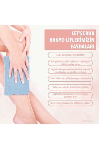 Let'scrub Tüm Cilt Tiplerine Uygun Süper Esnek Banyo ve Duş Lifi