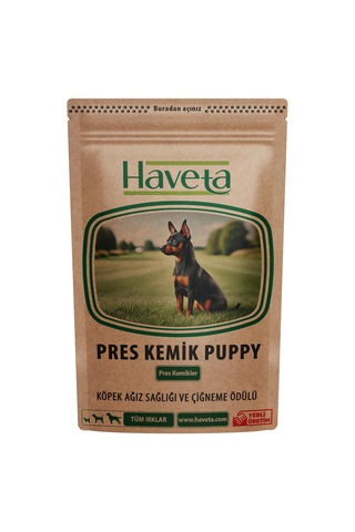 Haveta Pres Kemik Puppy Naturel 40 Adet
