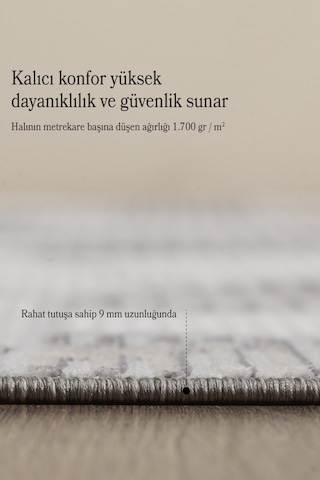 Modern Tasarımlı Pamuk Tabanlı Geometrik Desenli Saçaklı Siyah Renkli Halı Siyah