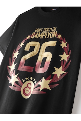 Gs Store Galatasaray 26. Şampiyonluk T-shirt E261166 Siyah