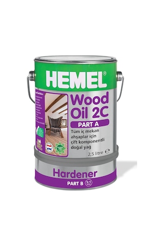 Hemel Wood Oil 2C Ahşaplar İçin Çift Komponentli Yağ 300 ML