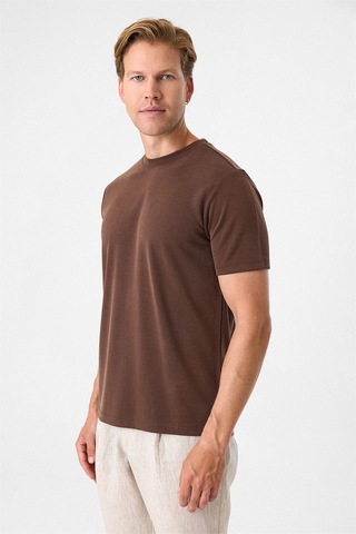 Back And Bond Kahve Regular Fit Bisiklet Yaka Tişört Çok Renkli