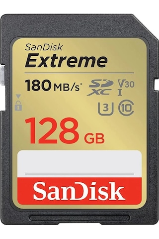 SanDisk Extreme SDSDXVA-128G-GNCIN 128 GB SD UHS-I 4K UHD Hafıza Kartı
