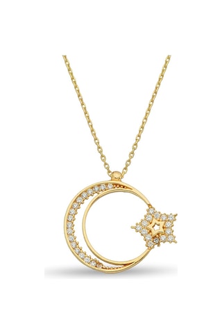 Çgkmücevherat Ay Yıldız Altın Kolye