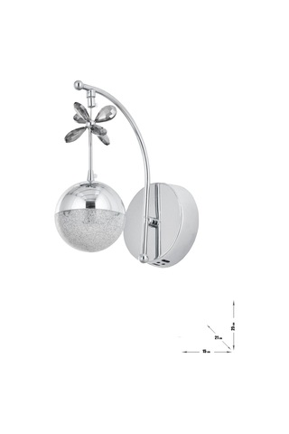 Forde Power Ledli Modern Lüks Duvar Aplik 3 Renk Sarı-beyaz-gün İşığı - Krom Krom